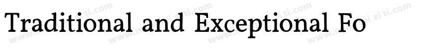 Traditional and Exceptional Font字体转换